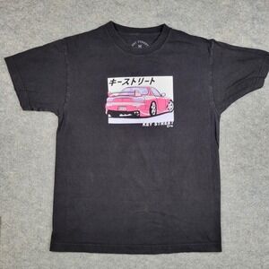 Key Street Shirt Mens Medium Black Pink Car JDM Graphic Tee Tagless Streetwear